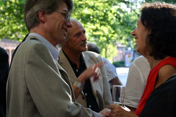 Bild 032tw.jpg - Dr. Ludger Hünnekens, Rektor der Staatlichen Akademie der Bildenden Künste Stuttgart; Prof. Caroline Y. Robertson-von Trotha